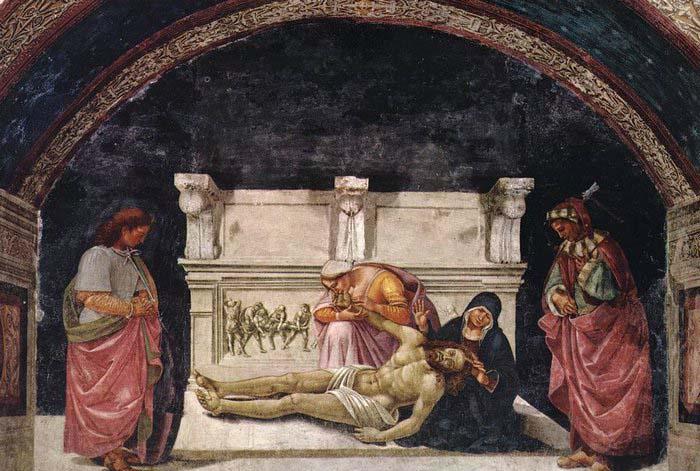 Luca Signorelli Lamentation over the Dead Christ with Sts Parenzo and Faustino